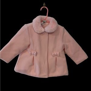 Perfect for the holidays 🦃🎄🎁Little Me Pink Dress Coat